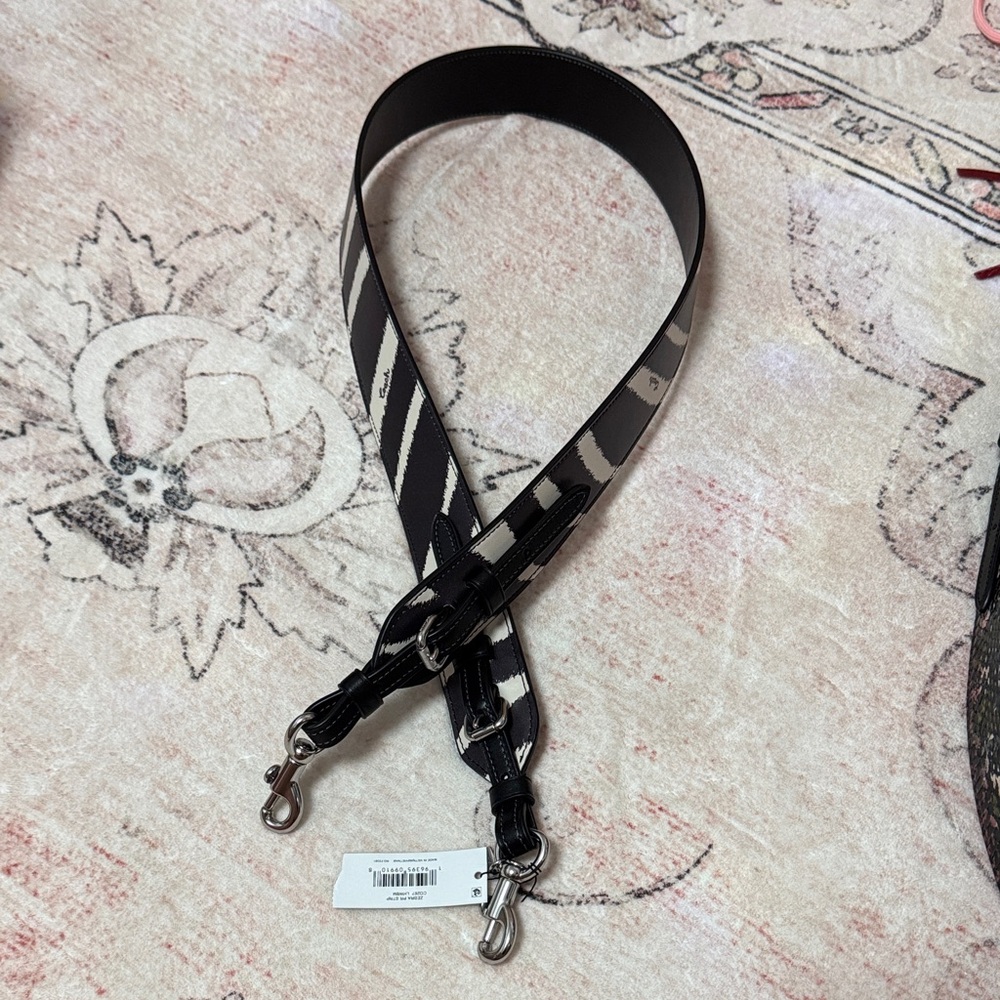 BMWT.  Coach Black and Gray Animal Print Strap